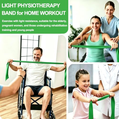 Long Resistance Bands for Working Out, Physical Therapy, Yoga & Pilates - color: Green