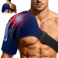 Shoulder Ice Pack Wrap for Rotator Cuff Cold Therapy Brace - color: X-large Blue