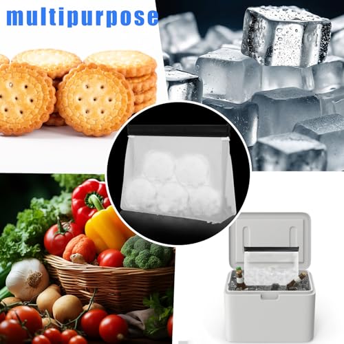 4 Pack Reusable Ice Storage Bags,Leak Proof Ice Bags With Secure Zip Close Design,Bpa-Free Ice-Bags,Free Lunch Bag,Durable Ice Bag,Freezer Storage Bag for Ice and Food Storage - size: 4pcs