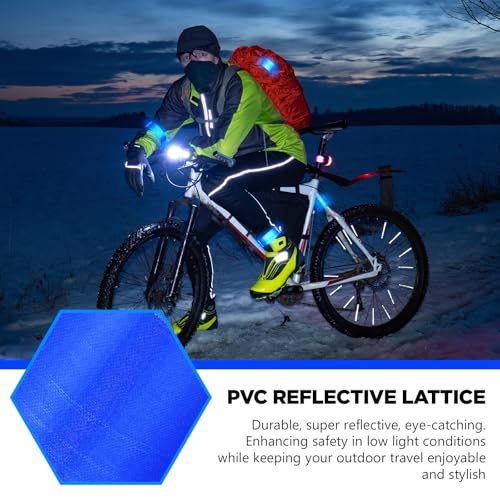 Halloscume Pcs Reflective Arm Snap Band 15.75 in Slap Bracelet - color: Blue