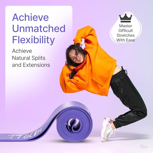 Ballet Stretch Bands Set with Foot Mini Loop, Splits Flexibility Trainer - color: Purple Regular