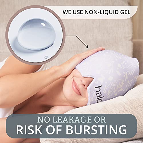 MyHalos® Migraine & Headache Relief Cap, 30% More Gel, Hot & Cold Ice Wrap - color: Violet - Pack of 1