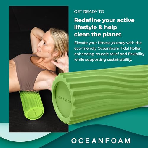 Oceanfoam Tidal Roller - Massage Foam Roller for Exercise (Algae Green) - color: Algae Green