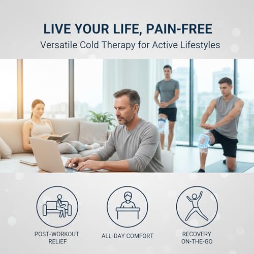 Ice Pack for Knee Injuries,Reusable Hot Cold Therapy Knee Wrap for Joint Pain Arthritis Meniscus Tear, Sprains & Swelling