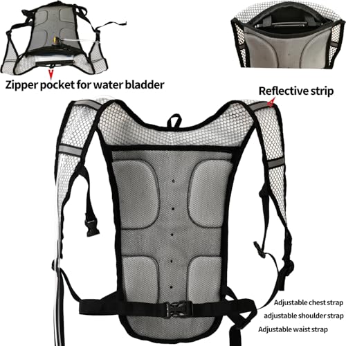 2 Pack Hydration Pack with 2L Backpack Water Bladder - Great for Outdoor Sports of Running Hiking Camping Cycling Skiing - color: Blue+Green (2 Pack)