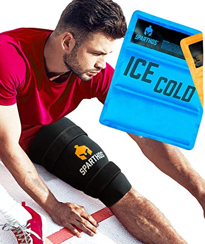 Sparthos Reusable Hot Cold Gel Ice Pack, Pain Relief - Large + Cover - size: Large, style: Pack of 1 + Cover