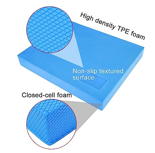 Balance Pad, Non-Slip Foam Mat & Ankles Knee Pad Cushion,15.7 x 13 x 2 Inch