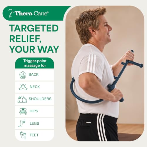 Thera Cane MAX Trigger Point Massager (Blue) - color: Blue