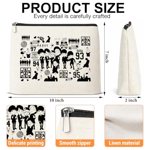 Kpop Merch Makeup Bag, Kpop Gifts for Fans Music Lovers - color: Kpop