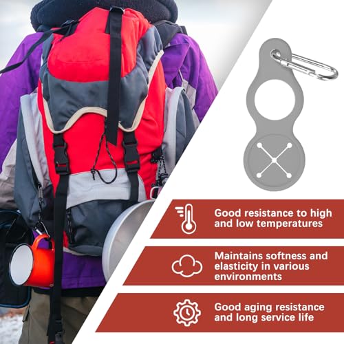 Water Bottle Hanging Buckle Clip [PCS] - Water Cup Holder with Towel Hook for Bike Portable Secure Bottle Holder - color: Grey