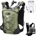 Zelvot Running Vest with 2L Water Bladder, Hydration Backpack, U.S. Design Patent, Lightweight Hydration Pack with Gear Holder, Reflective Chest Pack for Men Women - color: Olive, size: M/L (12L)