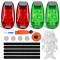 Nilight LED Safety Light 4PCS Red Green Marine Navigation Bike Tail Lights - color: 3LED Safety Light-Red Green