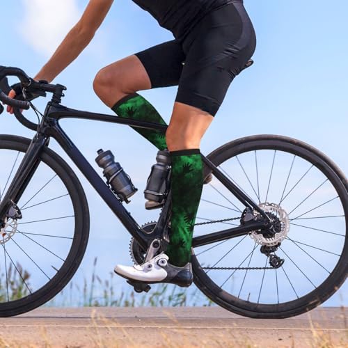 Camo Print Compression Socks Calf Knee High Support Socks Novelty For Women Men Nurse Athletic Running Hiking Travel - color: Skull Hand