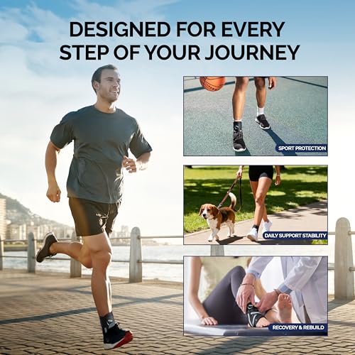 FEATOL Ankle Brace for Sprained Ankle, Lace-Up Support, Small