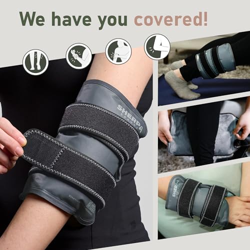 Medium Gel Ice Pack Wrap with Straps, Stretchable 8" x 23" - style: Grey