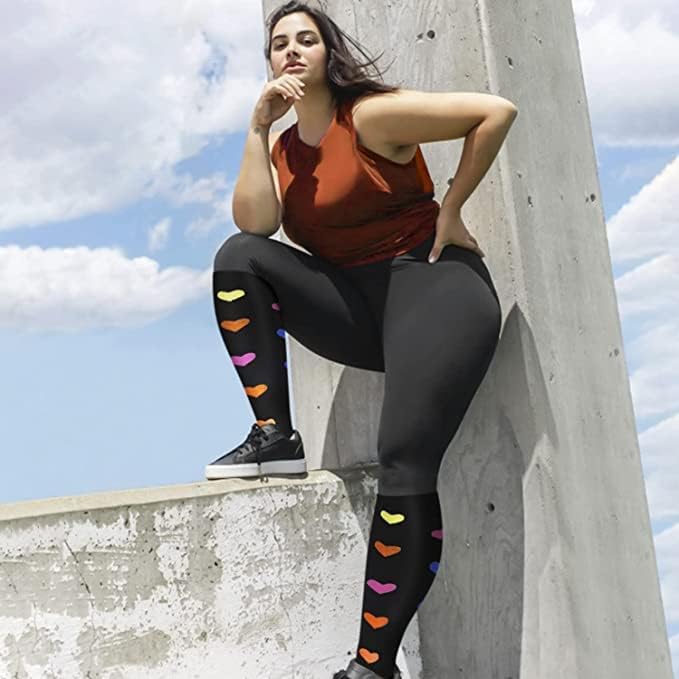 4 Pairs Plus Size Compression Socks,Extra Wide Calf - color: Colorful/Black/Purple/Blue, size: 3X-Large