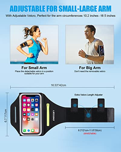 GUZACK Running Armband with Key Pouch & Card Slot, Up to 6.9" - color: 3D Upgrade, size: M
