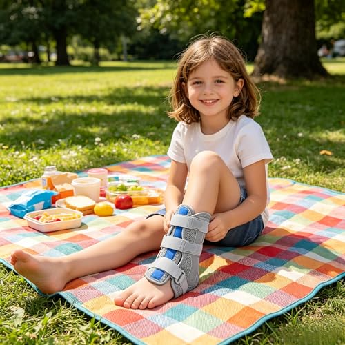 Kids Pediatric Ankle Brace, Neoprene Ankle Splint with Adjustable Straps, Universal Fit, Lightweight Support (Small) - size: Small