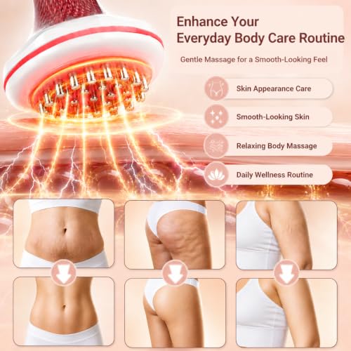 Lymphatic Drainage Massager, Anti-Cellulite Massage Tool, Pink