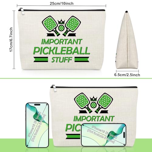 Pickleball Lover Makeup Bag Pickleball Gifts for Women Player Team Mom Coaches Friends Sports Lover Pickleballs Themed Gift Friendship Cosmetic Bag Christmas Birthday Graduation Travel Pouch - color: Pickleball Makeup Bag