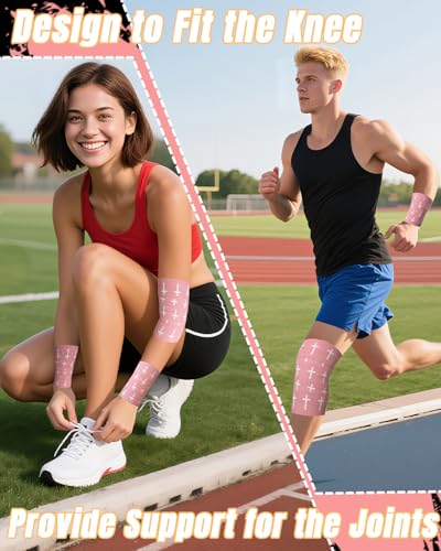 2 Pcs Cross Tape Christian Athletic Tapes Religious Sport Pink Wrist Tape - color: 2 Pack Pink - Cross, size: 2 inches