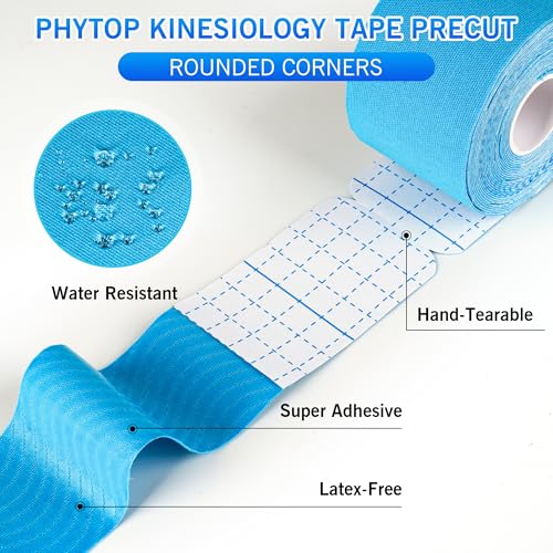 Athletic Kinesiology Tape Precut Strips, Mixed Colors K Knee Tape