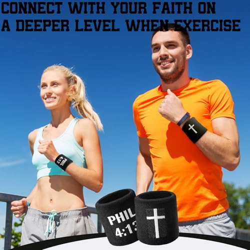 Misdary 6 Pair Cross Wristband Baseball Drip Football Accessory - color: Black
