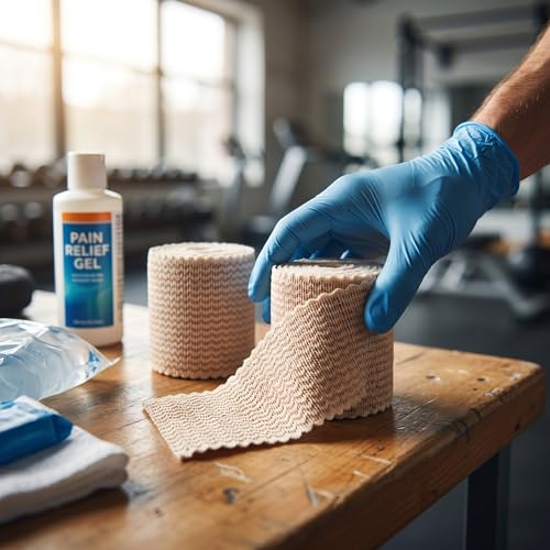 4" Elastic Bandage Wrap with Self-Closure, 2-Pack – 15 ft Stretched – Latex-Free, Reusable, Washable – Compression Support for Sprains, Injuries, Swelling, Sports Recovery - size: 4"