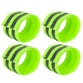 X AUTOHAUX 4 Pcs Reflective Bands for Wrist High Visibility Night Safety Cycling Riding Reflector Tape Straps Bracelet - color: Green