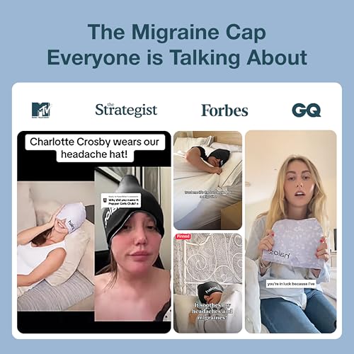 MyHalos® Migraine & Headache Relief Cap, 30% More Gel, Hot & Cold Ice Wrap - color: Pink - Pack of 1