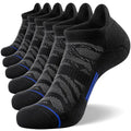 FITRELL Men's 6 Pack Ankle Running Socks Low Cut Cushioned Athletic Sports Socks 7-9/9-12/12-15 - color: Black+blue, size: 7-9