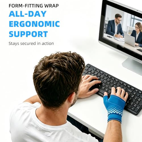 Thumb & Wrist Ice Pack Wrap, Thickened Ice Gel Pad, Reusable Hand Ice Pack with Long-Lasting Hot & Cold Therapy for Carpal Tunnel Relief, Arthritis Pain, Post-Surgery, Computer Overuse Recovery - color: Blue, size: L/XL
