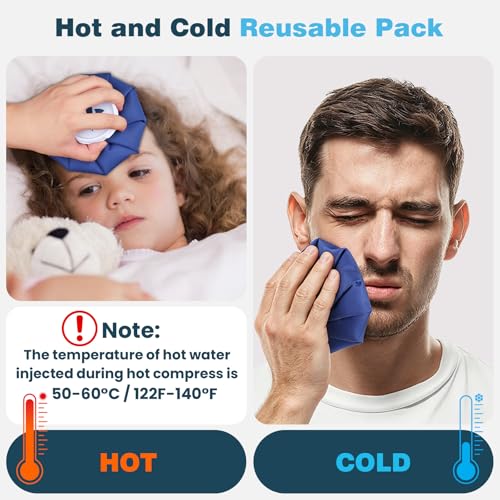 Medcosa 6" (15.2cm) Ice Bag Reusable - Refillable Ice Pack - Watertight Bag to Hold Cubes - Stay Cool & Dry - Comfortable Soft Fabric - Secure Spill Proof Closure - style: Ice Bag - 6 Inches
