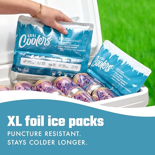 Cool Coolers by Fit & Fresh XL High Performance Cooler Ice Packs, 2pk - color: Teal (2 Pack)