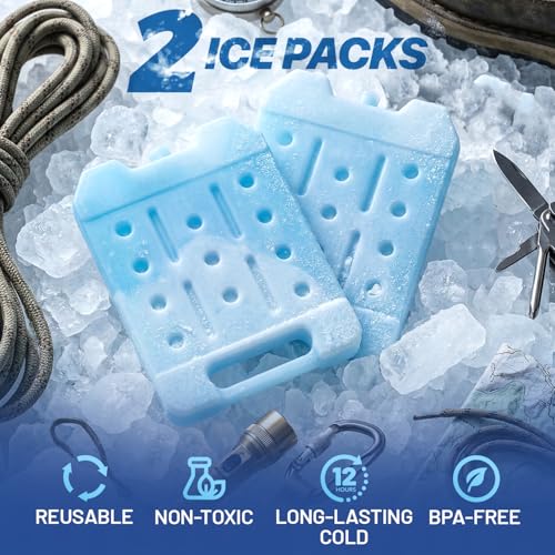 4 Pack Reusable Extra Large Ice Packs for Cooler, Long Lasting Freezer Packs for Camping, Beach, and Road Trips, Cooler Ice Packs BPA-Free Non-Toxic, 10.28"x 7.80" - size: XL 2-pack
