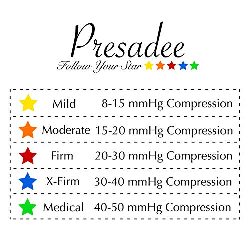 Presadee Calf Zipper 15-20 mmHg Compression Leg Circulation Fatigue Shin Sleeve (Beige, S/M) - color: Beige, size: Small/Medium (Pack of 1)