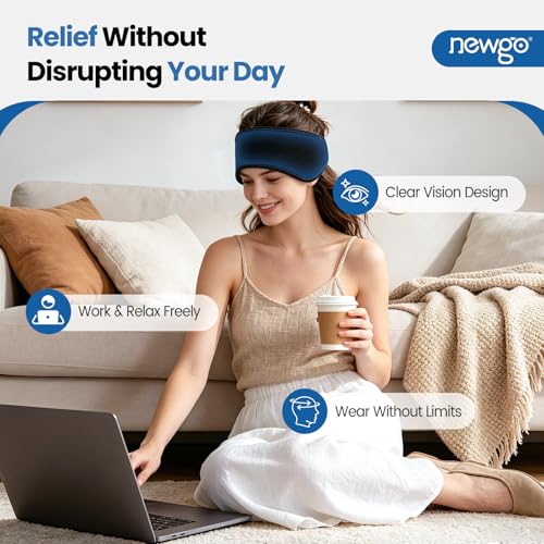 NEWGO Headache Ice Pack, Adjustable Head Wrap for Migraines, FSA Eligible - style: Custom