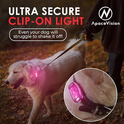EverLightFX USB Rechargeable LED Safety Light 2 Pack, Clip On Strobe Light - color: Pink