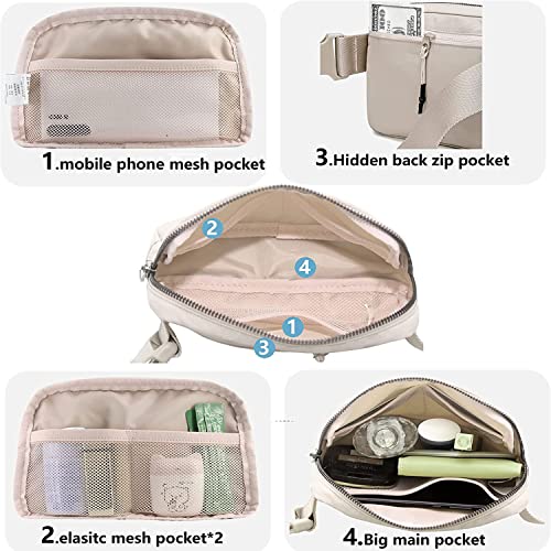 Tapp Collections Unisex Mini Crossbody Belt Bag with Adjustable Strap Small Waist Pouch for Workout Running Traveling Hiking - Lavender, 8’’ x 2’’ x 5’’ - color: Lavender