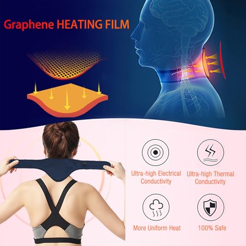 Neck Heating Pad, Arris Heated Neck Wrap with Adjustable Time and Temperature Control, USB Powered Neck Pain Relief, Stiffness Relief or Postoperative Recovery Blue - color: Blue