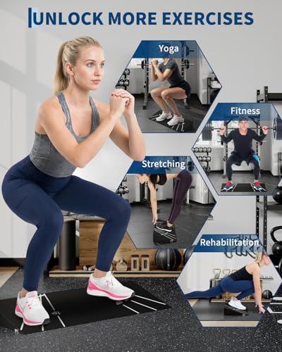 Squat Block Heel Elevated Slant Board for Calf Stretch Ankle Mobility Home