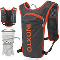 INOXTO Running Hydration Vest Backpack,Lightweight Insulated Pack with 1.5L Water Bladder Bag Daypack for Hiking Trail Running Cycling Race Marathon for Women Men - color: Gray orange