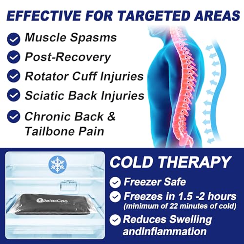 Large Flexible Ice Pack for Injuries Reusable Gel, 11x14.5 Inches, Cold Compress for Hip, Shoulder, Knee, Back Pain, Swelling, Bruises, Surgery, Black - style: BLACK
