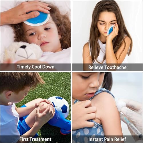 Tutmyrea Reusable Ice Packs for Injuries - 36 Soft Small Cold Compresses for Kids, Pain Relief, Eyes, Wisdom Teeth, Face, Breast, Allergies, Small Wounds - size: 36 Count (Pack of 1)