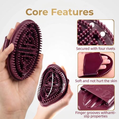 Meridian Massage Brush,Meridian Brush for Belly,Massage Brush for Belly,Meridian Massage Roller,Magnetic Meridian Brush,for Meridian Scalp and Whole Body Relaxation Massage (2-Pack)