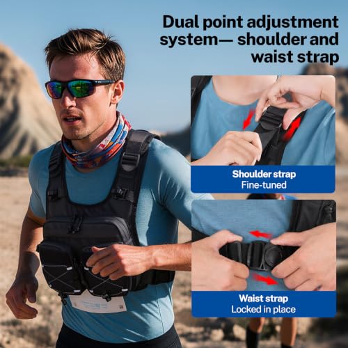 NOOLA Running Vest with 2L Water Bladder Hydration Backpack for Men Women - size: Large