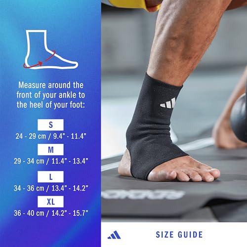 adidas Ankle Support Compression Sleeve - Sports and Fitness - Large - size: Large, style: adidas Ankle Support