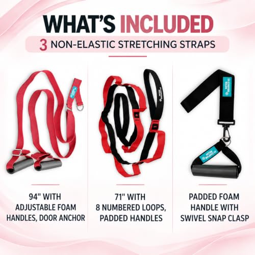Artan Balance Stretching Straps for Flexibility, Balance, and Leg Stretching – Multiple Styles for Yoga, Ballet, Dance, Gymnastics & Physical Therapy - size: 7 Loops