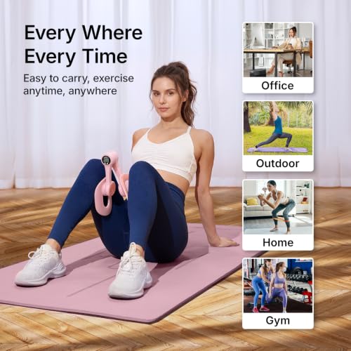 MERACH Pelvic Floor Exercise Devices, Thigh Trainer, Inner Thigh Exerciser - color: Pink