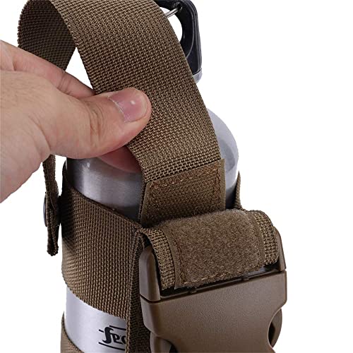 Drop Leg Water Bottle Holster, Pepper Spray Holder Adjustable Thigh Pepper Spray Pouch Open Top Thigh Pouch for Left/Right Leg - color: Tan